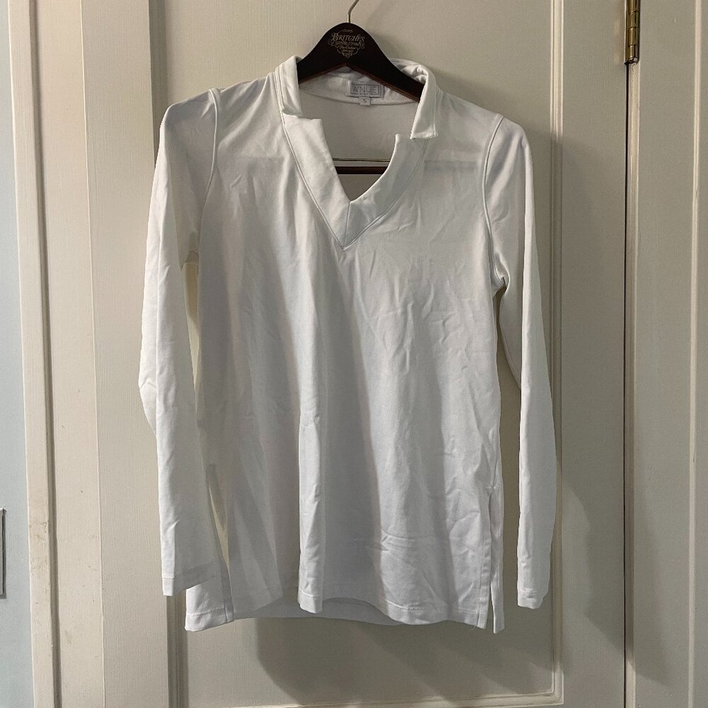 A’NUE MIAMI Women’s Long Sleeve V-Neck Tee - White